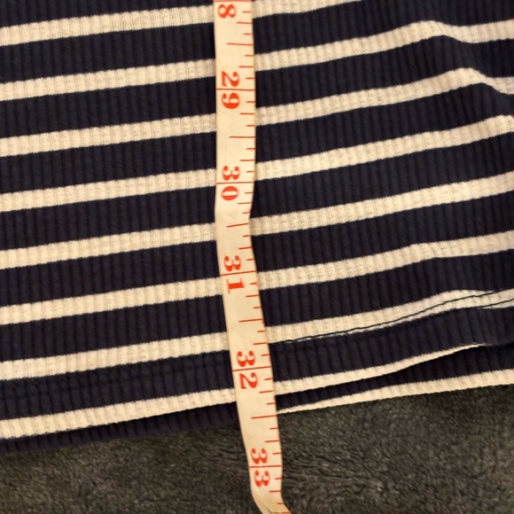 Umgee Navy and Yellow Striped Mini Dress - Picture 4 of 7